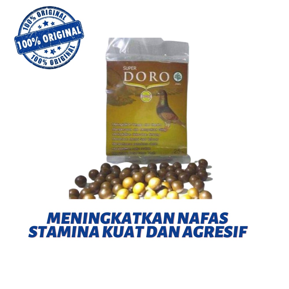 SUPER DORO 25 PILL (SASET) - merpati nafas menjadi kuat / doping merpati jamu merpati