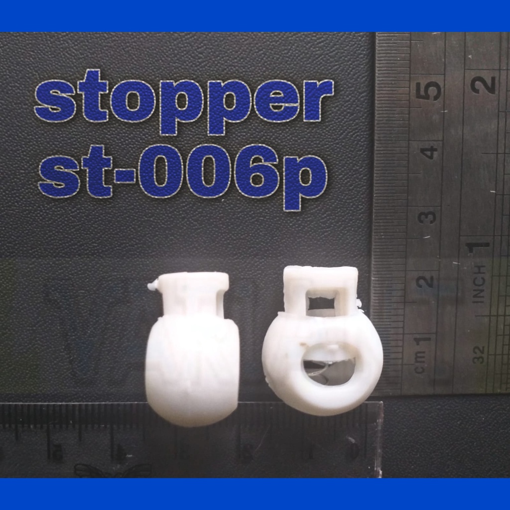 STOPPER BULAT STOPPER TINJU STOPPER BOLA STOPPER TALIKUR (BALL SHAPE 1.5cm) PUTIH