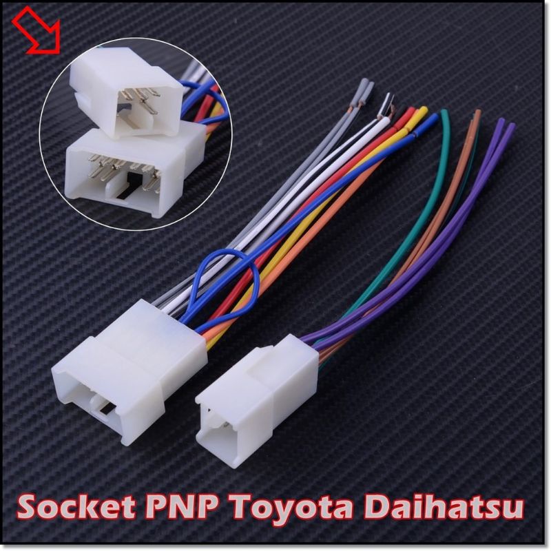 Soket Double Din Untuk Toyota Daihatsu /Soket head unit Toyota Daihatsu/Soket Plug and Play Head Uni