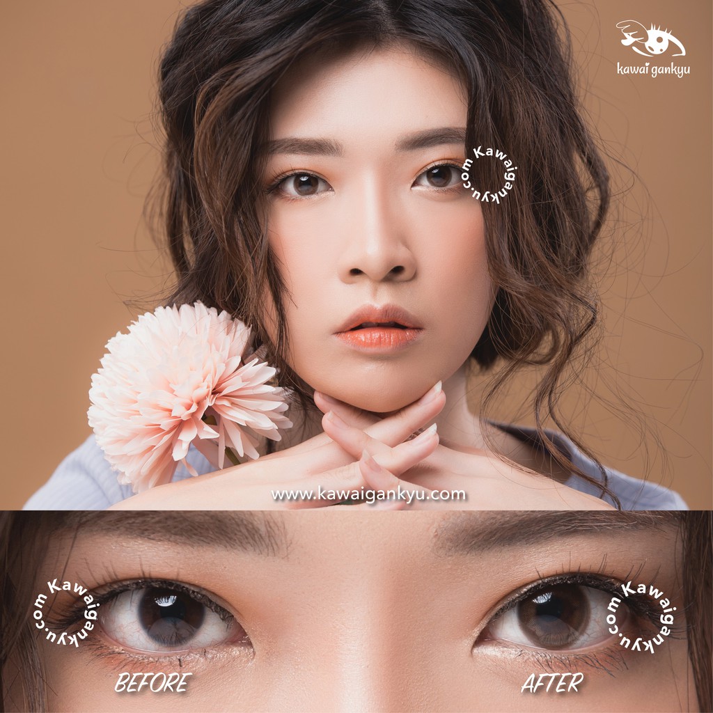 KawaiGankyu Softlens - Kitty Mini Primo Brown (1botol)