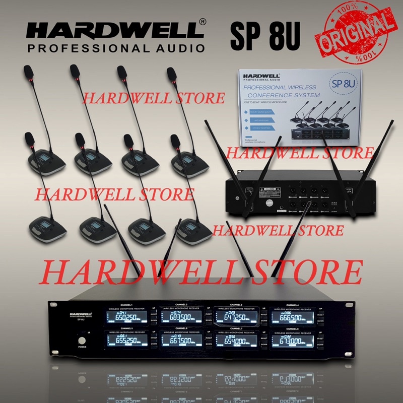 Mic Conference Wireless / Mic Rapat 8 Mic Hardwell SP 8U / SP8U Original Mic Rapat