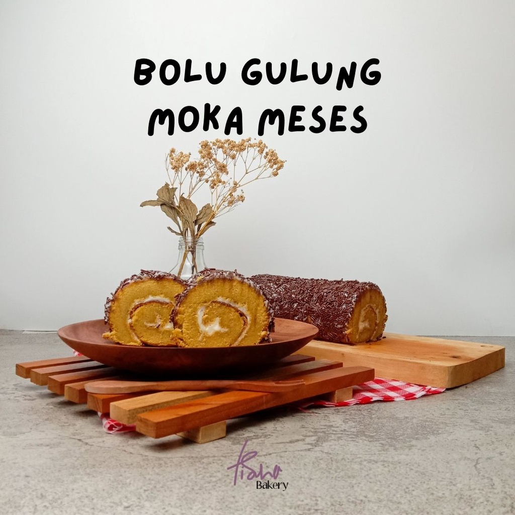 

Bolu Gulung Rasa Moka Meses