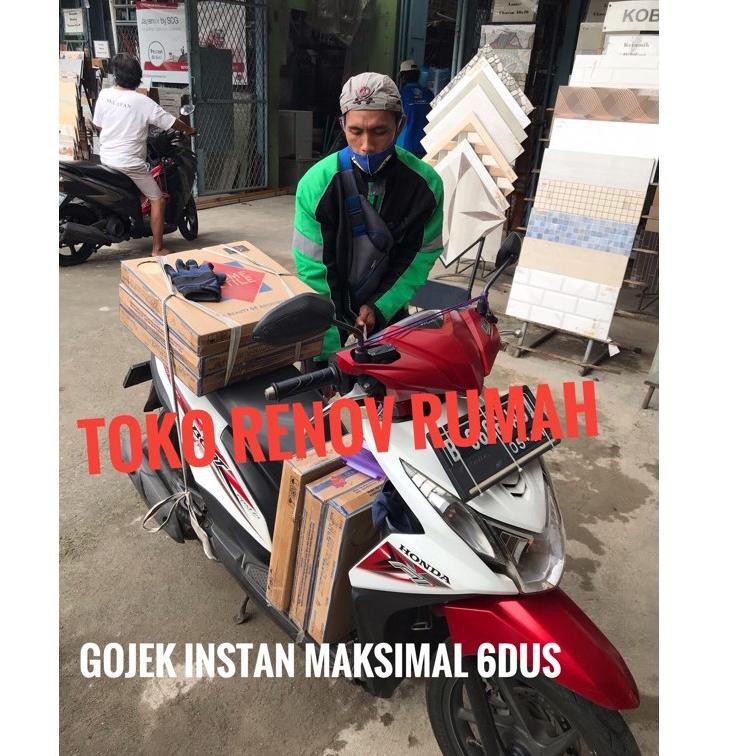 keramik 40x40 hitam putih motif kotak (mengkilap)/ keramik lantai / keramik dinding 3B8