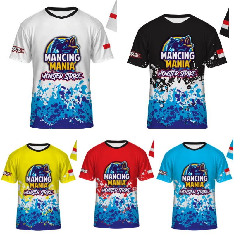 Jersey Mancing Lengan Pendek Full Printing Bisa pakai Nama