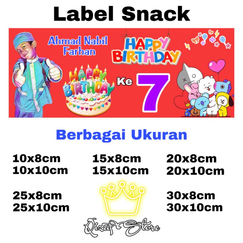 

[MINIM ORDER 30pcs] LABEL SNACK MURAH | CUSTOM LABEL SAJA MURAH