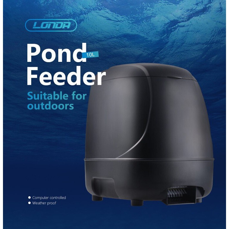 LONDA Pond-Feeder L87 - Automatic Outdoor Fish Feeder - 10L Capacity - Tempat Makan Ikan Otomatis