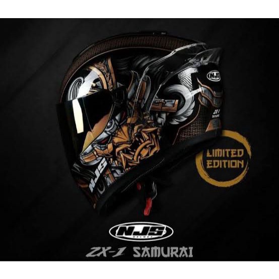 NJS ZX-1 SAMURAI Hitam Gloss - Helm Full Face