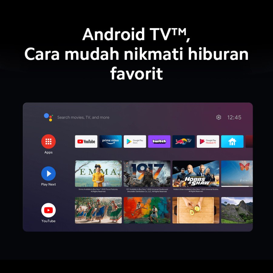 Xiaomi Mi TV A2 55&quot; MiTV UHD 55A2 ELA4787ID 4K Ultra HD ANDROID TV, DIGITAL TV - Garansi Resmi