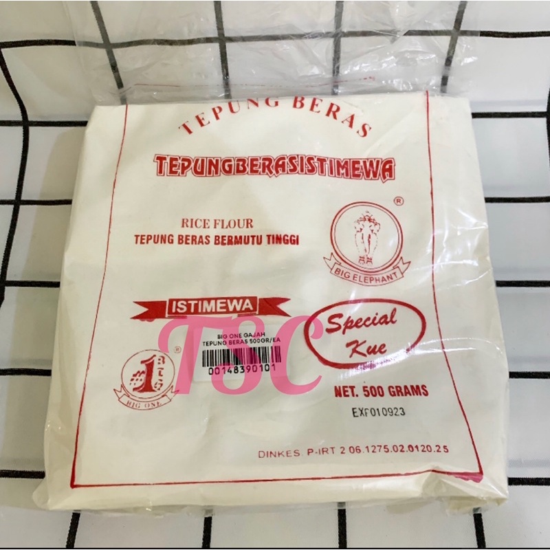 

Tepung Beras Istimewa Cap Big Elephant Rice Flour 500gr Big One Gajah Tepung Beras