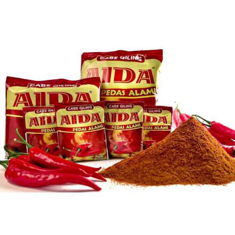 

Cabe Bubuk Aida/Cabe Giling instant/Cabe Bubuk Tabur Pedas Alami