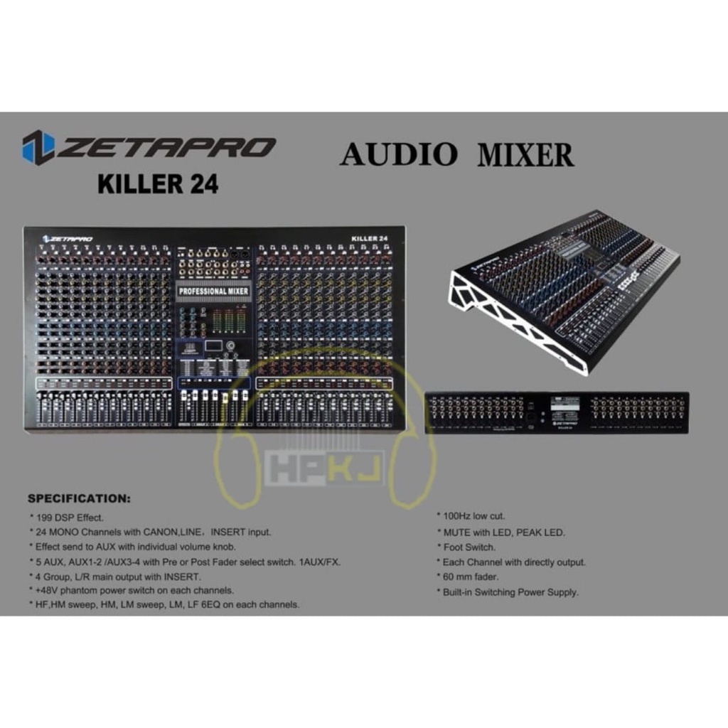 MIXER ZETAPRO KILLER 24 CHANNEL mixer zetapro killer-24 ch 24channel Original