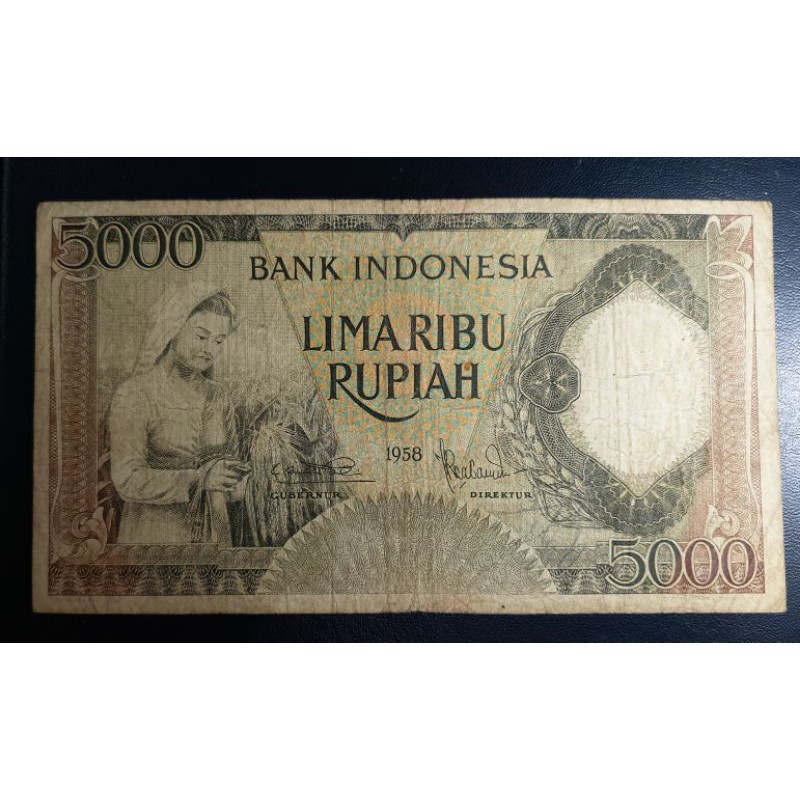 uang kuno 5000 rp 1958 Emisi Pekerja