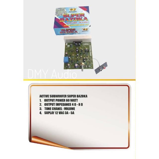 Kit Active Subwoofer Super Bazoka MAESTRO