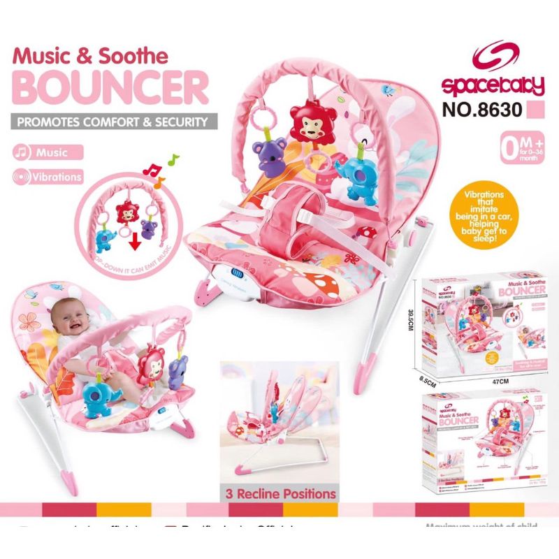 BABY BOUNCHER SPACE BABY SB 8630 MUSIC AND SOOTHE 3 POSISI