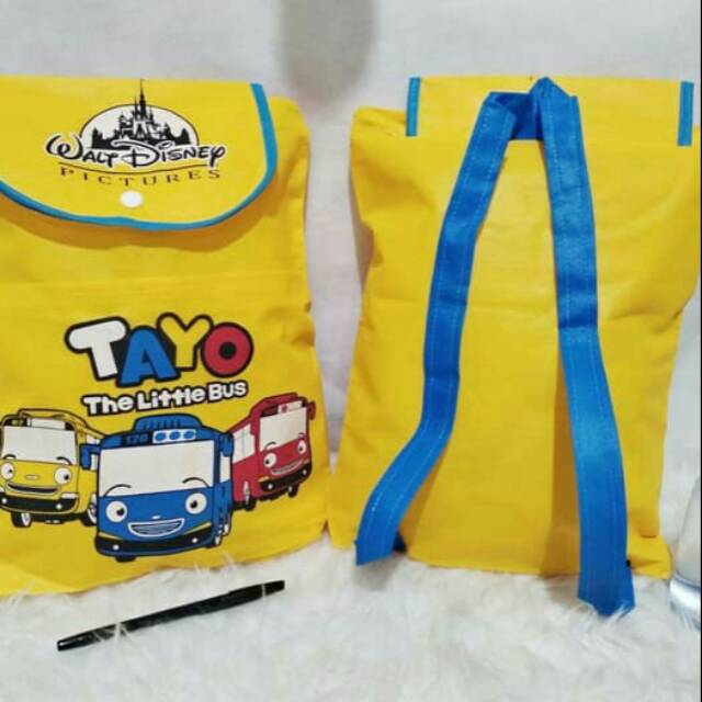 MarMon Tas ransell TAYO full sablon karakter souvenir ultah anak