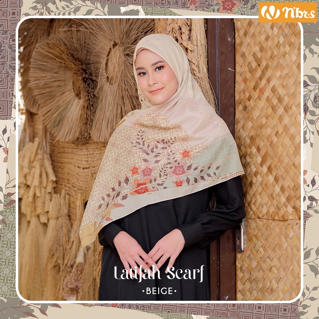 Hijab Segiempat Latifah Scarf Bahan Voal Nibras Hijab Murah Fashion Style