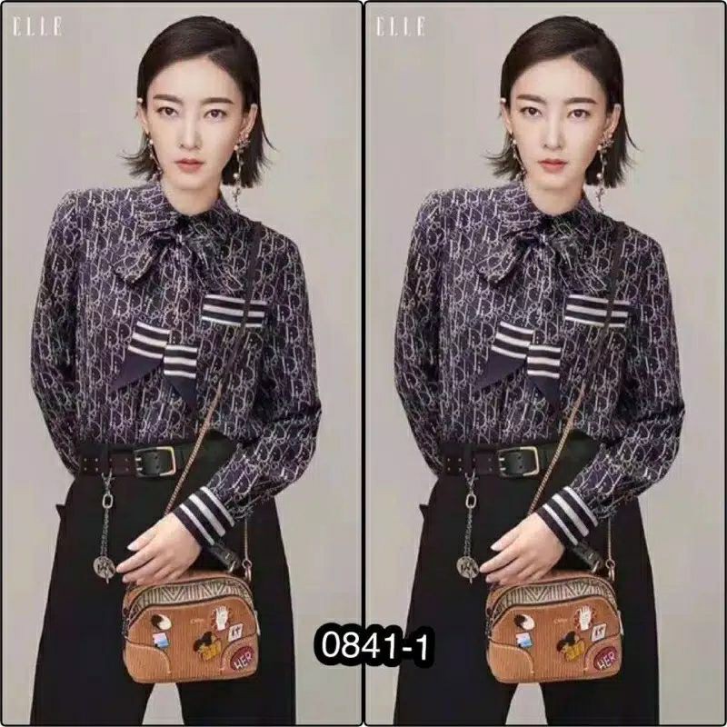 kemeja wanita christian dior premium mirror