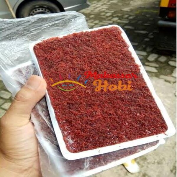 Cacing Beku Tray 1kg 1 kg Isi 10 pc Trey Merah Darah Frozen Bloodworm