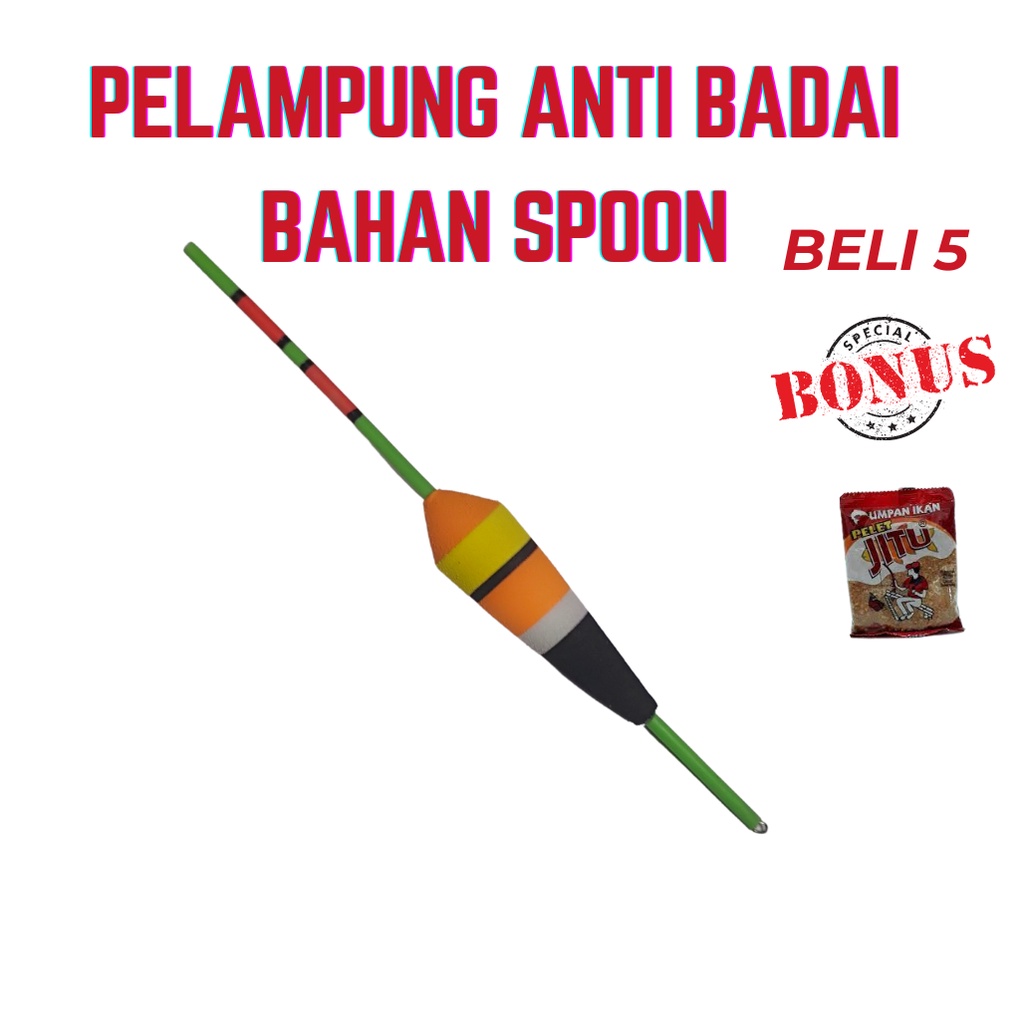 PELAMPUNG/KUMBULAN PANCING IKAN ANTI BADAI SPON MIRIP EXORI BELI 5 FREE JITU