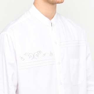  Baju  Koko  Putih  Bahan Katun KK 17 White Shopee Indonesia