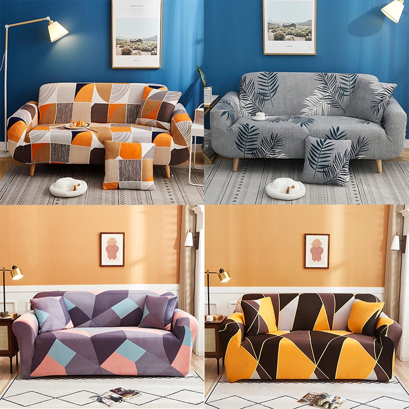 Rindu.Star Cover sofa elastis hood nordic simple style sarung sofa Seater 1/2/3/4  sofa Cushion Protector Cover