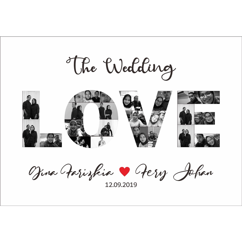 PA Cetak foto custom murah termasuk frame viral LOVE