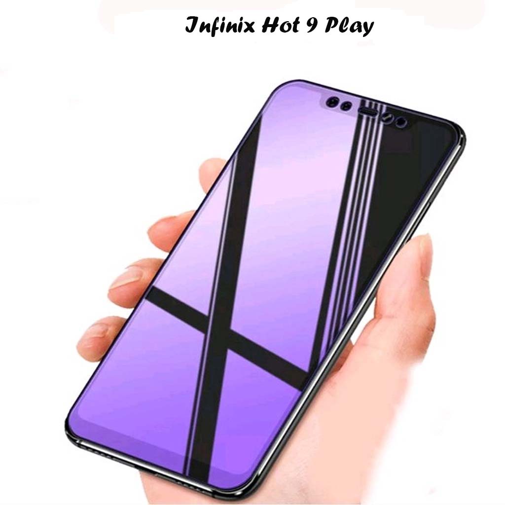 Tempered Glass Infinix Hot 9 Play Matte Blue Light Anti Gores Full Screen Full Cover Protector