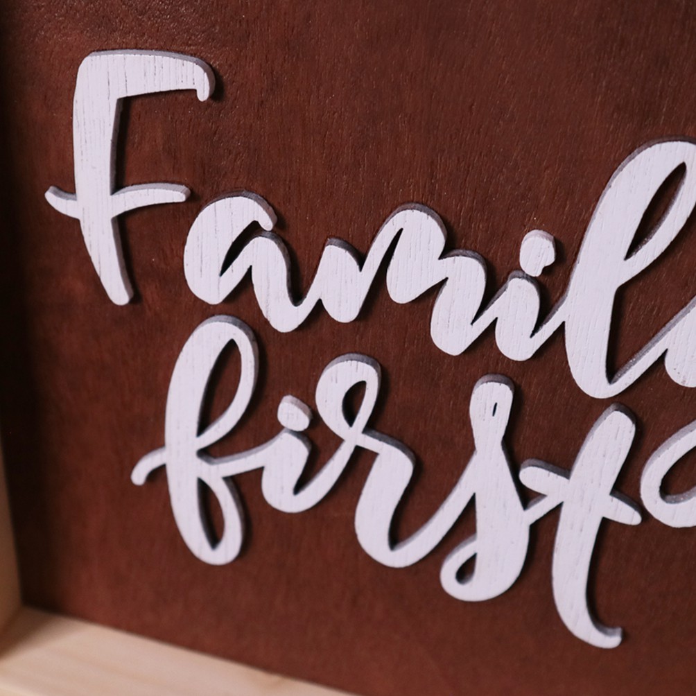 Magna Wooden Frame | Family First | Hiasan Dinding Kayu