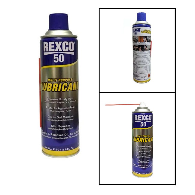 REXCO 50 Multi Purpose Lubricant 500 ML Cairan Pelumas Serba Guna Anti Karat Lubricant 500ML