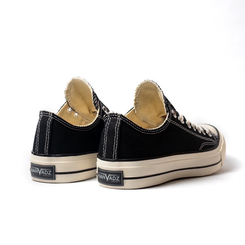 Sepatu Hanvadz 70s Black Natural Low Original