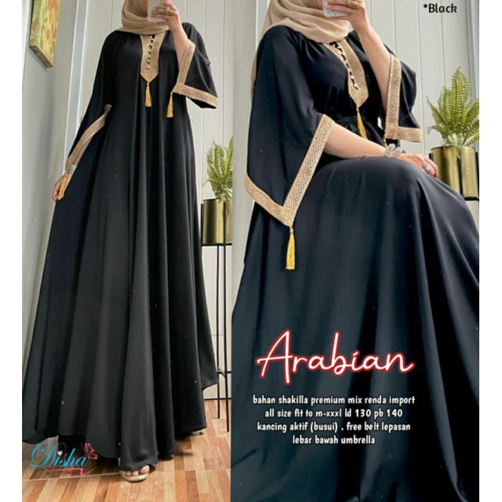 Abaya arabian ori disha
