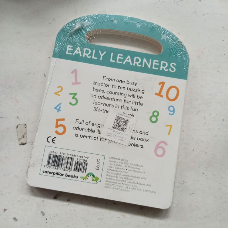 Buku belajar anak Early learners : first numbers book buku import