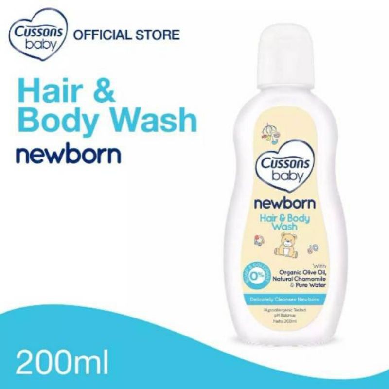 CUSSON BABY NEW BORN HAIR &amp; BODY WASH - 200ml