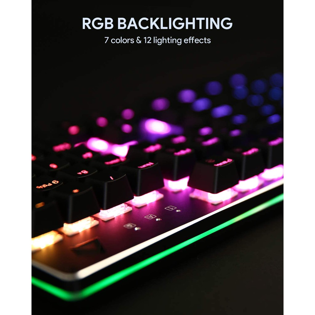 Aukey KM-G12 Keyboard Mechanical Gaming RGB G12 KMG12