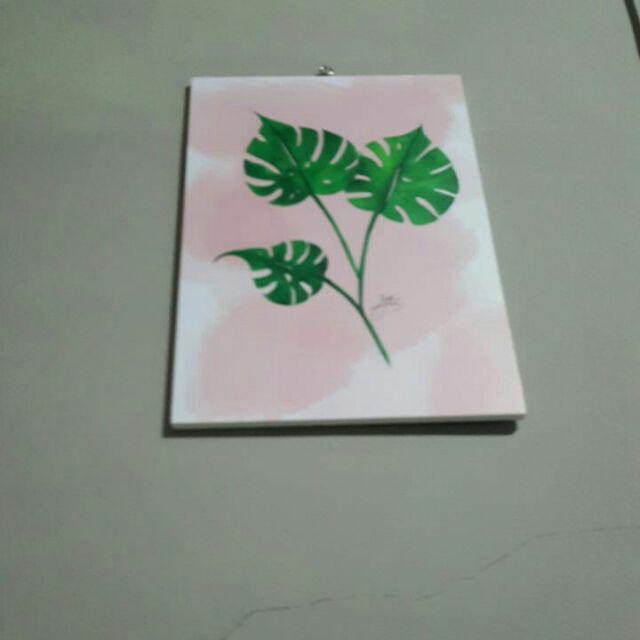 Wooden Projects Wall Decor Hiasan Pajangan Dinding Daun Monstera Tropical - Tmc2