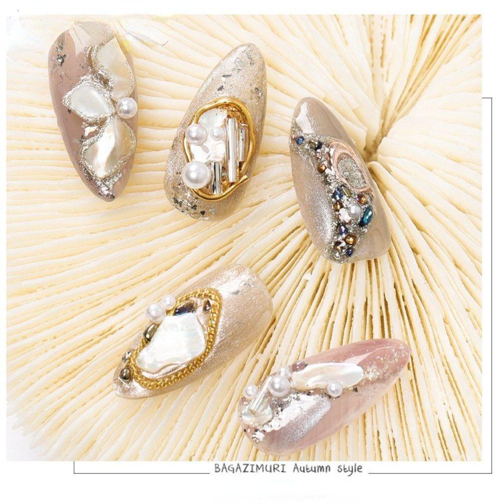 Agustina Nail Art Flakes Gadis Kerang Laut Hiasan Kuku Salon Kuku DIY Bahan Kuku Nail Art Fragments