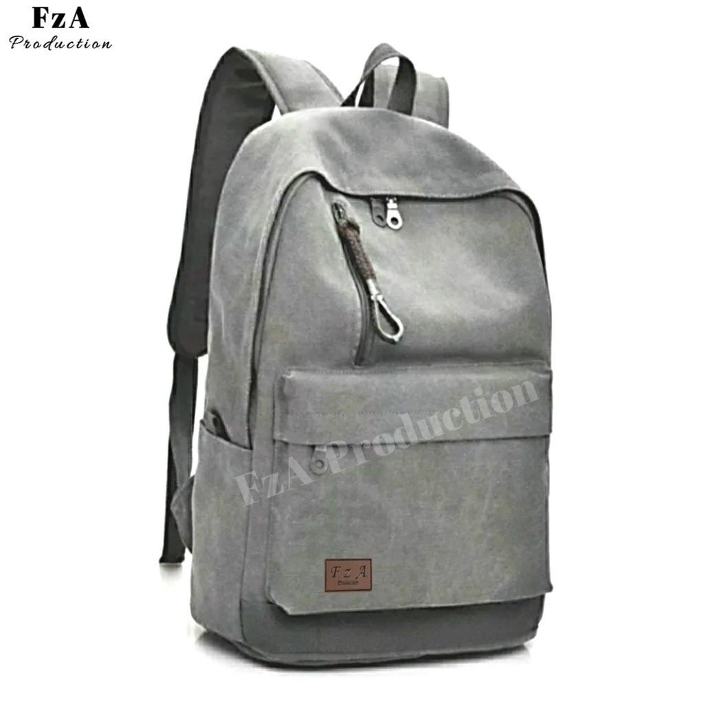 Tas Ransel Punggung Distro Casual Pria Wanita / Tas Ransel Laptop Backpack Original - FzA FREE Tas Slempang