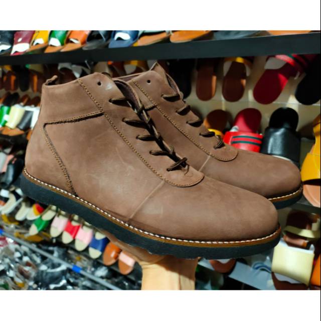 Sepatu pria kulit asli Papirut Garut