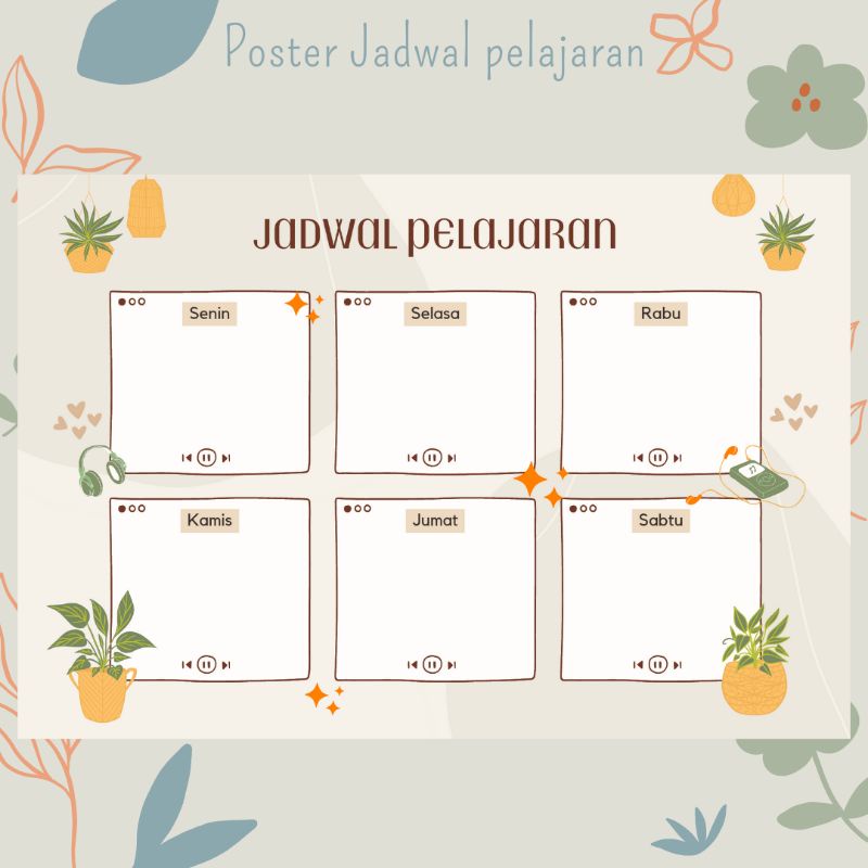 Poster Jadwal Pelajaran