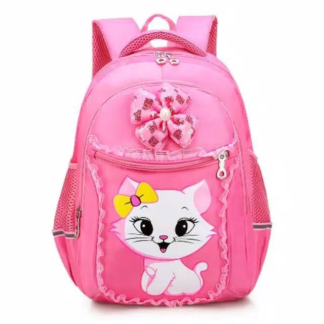 Tas Anak Sd Perempuan / Tas Anak Pink / Tas Ransel Sd / Tas Kucing