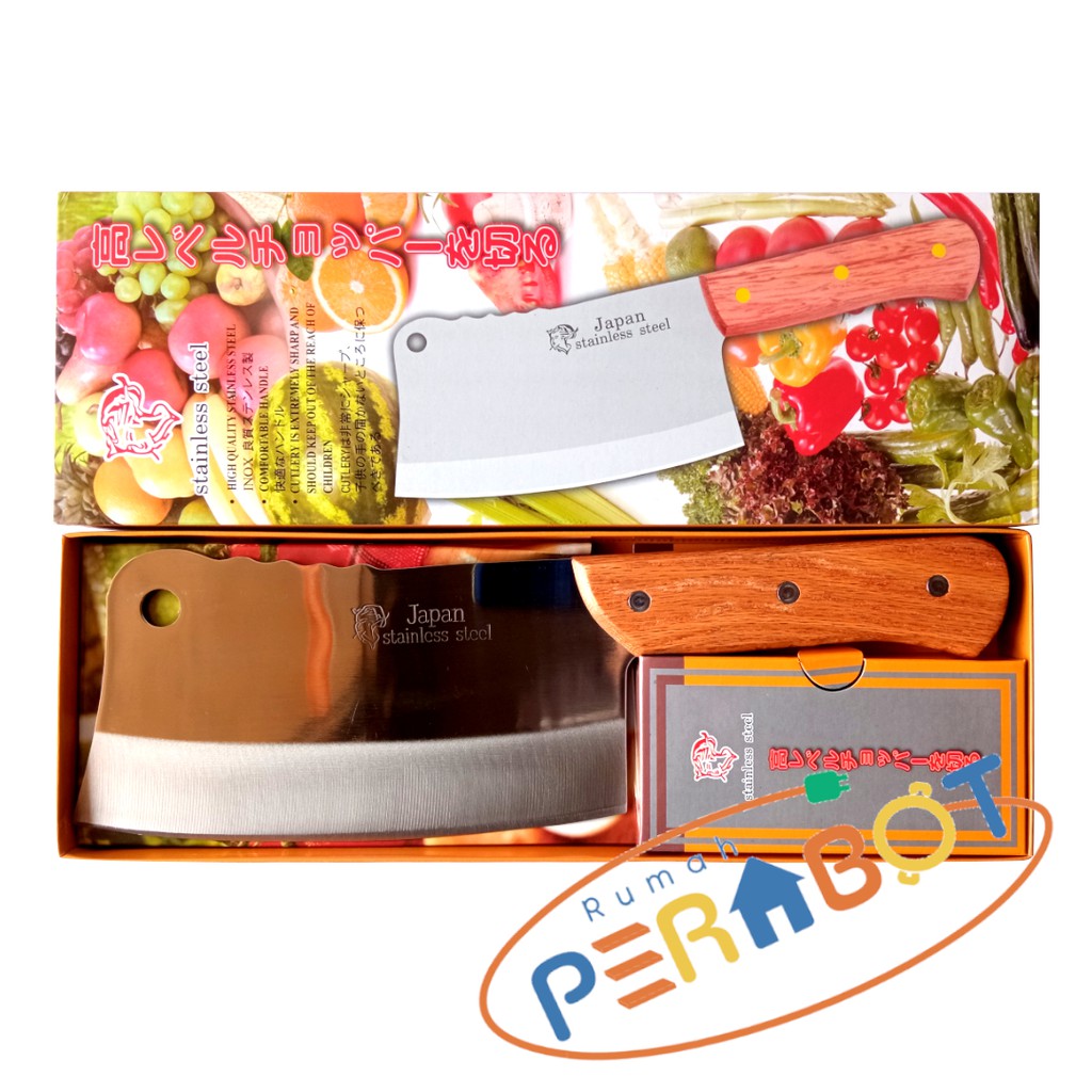 Golok Daging / Pisau Daging Gagang Kayu B-215