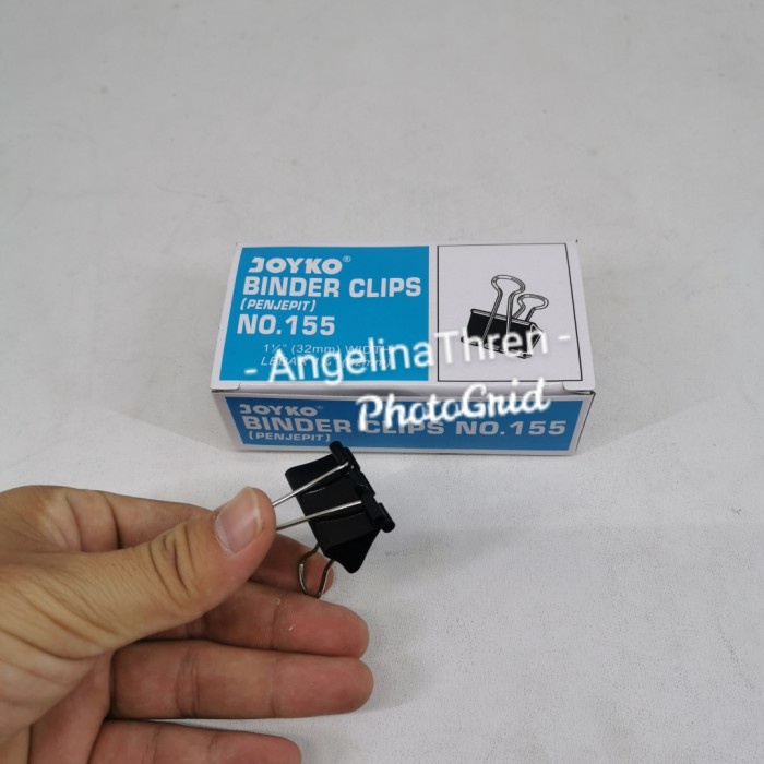 

Joyko Binder clips 155 / PCS - penjepit Kertas dokumen Kantor