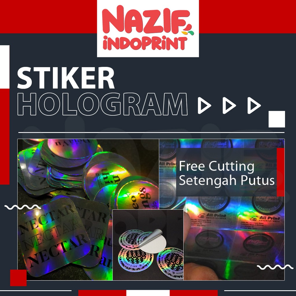 

Stiker A3+ HOLOGRAM Label Kemasan Makanan Minuman/ Stiker Label Kemasan / Stiker Cutting Murah Berkualitas / Stiker Logo