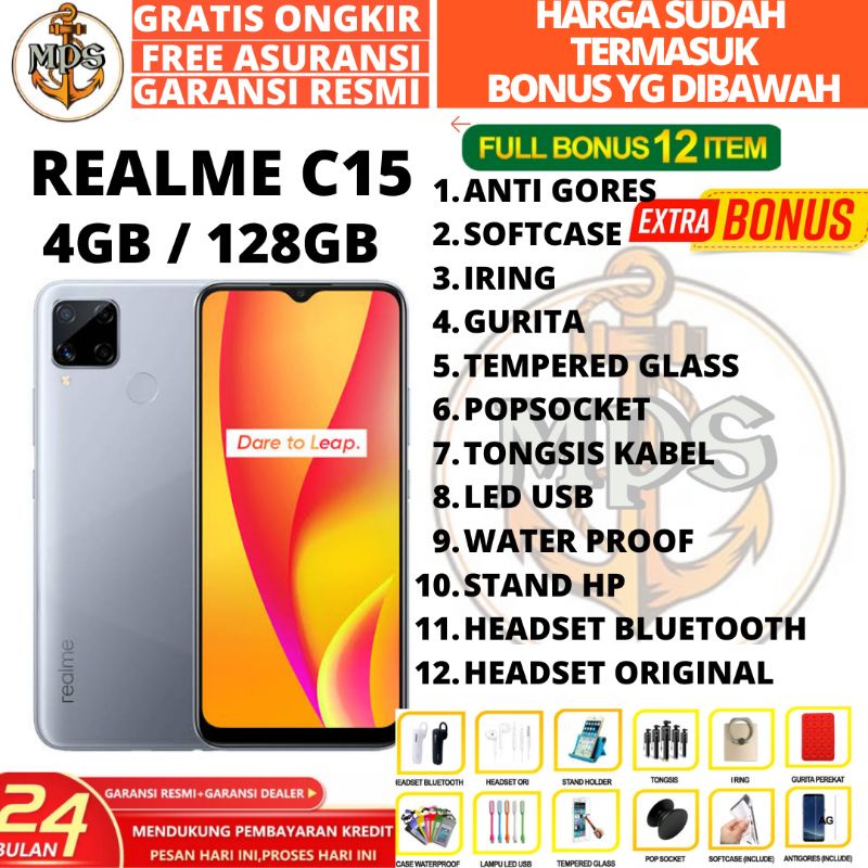 REALME C15 4/128 4/64 RAM 4GB ROM 64GB GARANSI RESMI