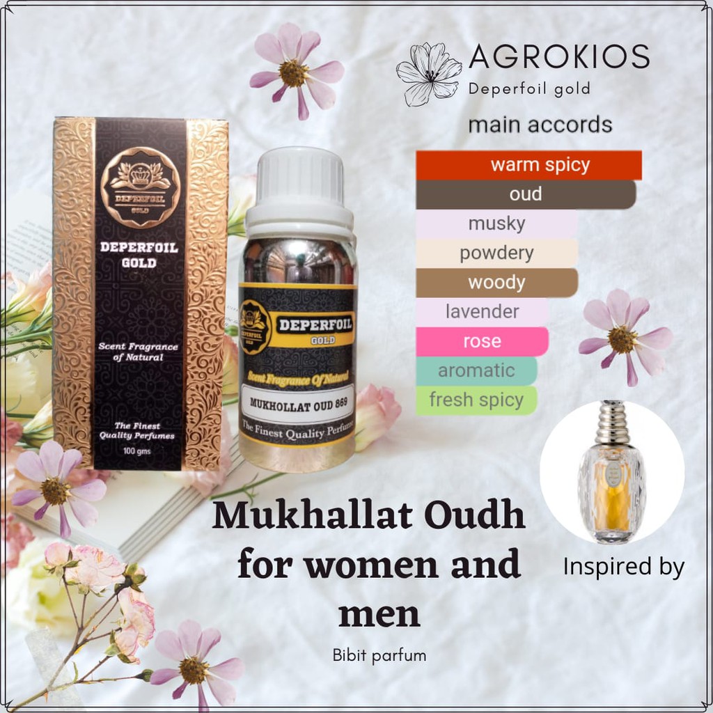 Minyak Wangi Mukhollat Al oud - Mukhallat Oud 100 ml Kemasan Segel by deperfoil gold