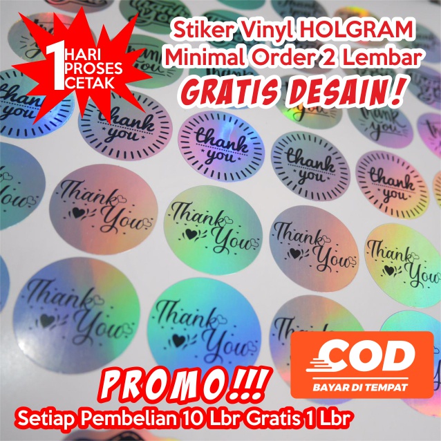 

Stiker Label A3+ HOLOGRAM GOLD SILVER Anti Air Print Plus Potong