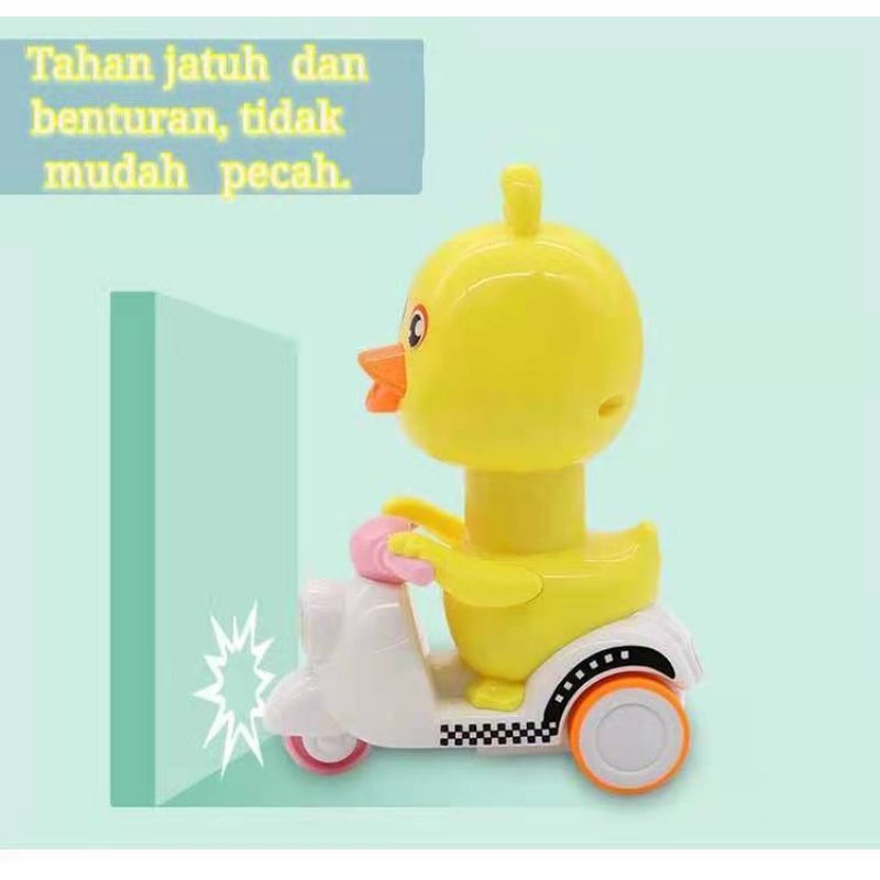 mainan anak bebek motor / mainan anak / mainan bebek tekan leher bisa jalan