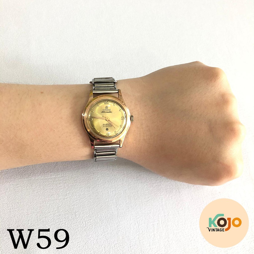 Jam Tangan Pria Antik Jadul Klasik Classic Vintage Titoni Airmaster Plaque 20 Microns