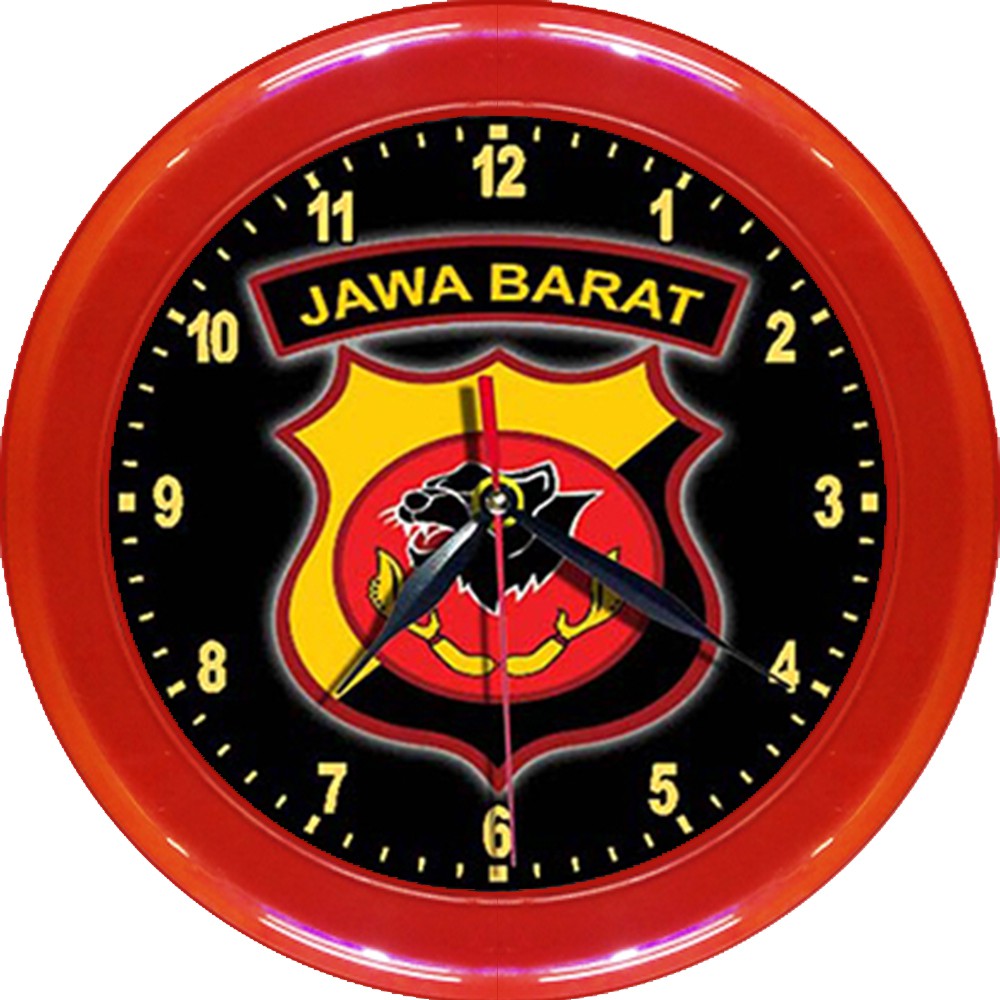 JAM DINDING POLDA JAWA BARAT   (DIAMETER 30CM)