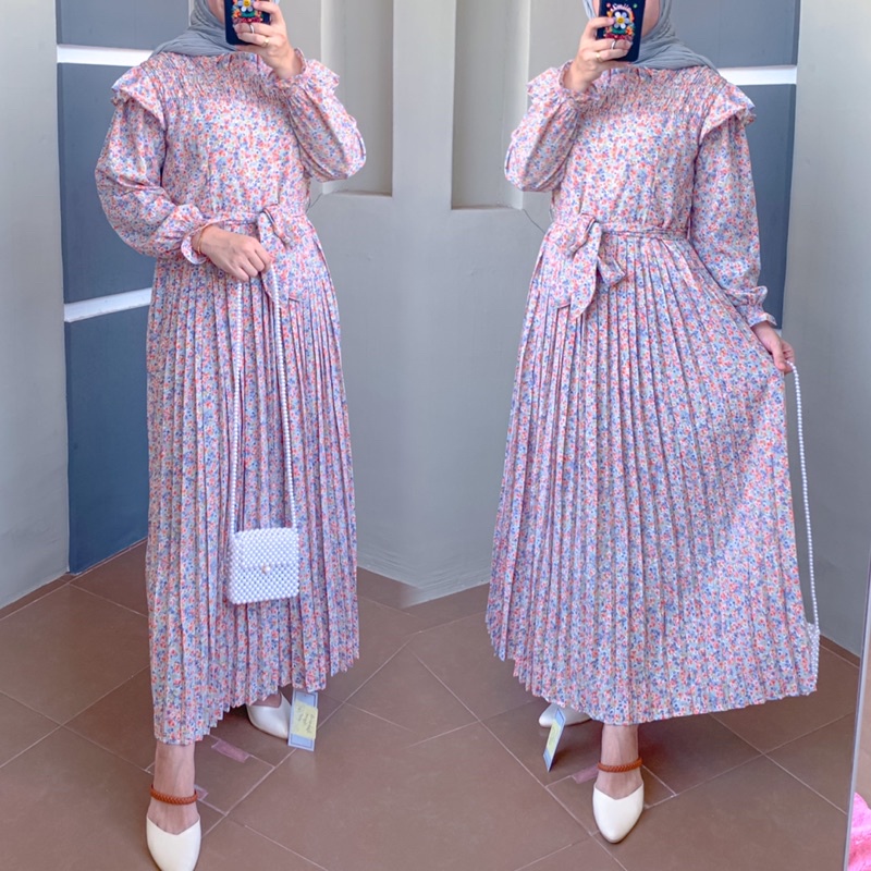 Gamis Plisket by yuna fashion